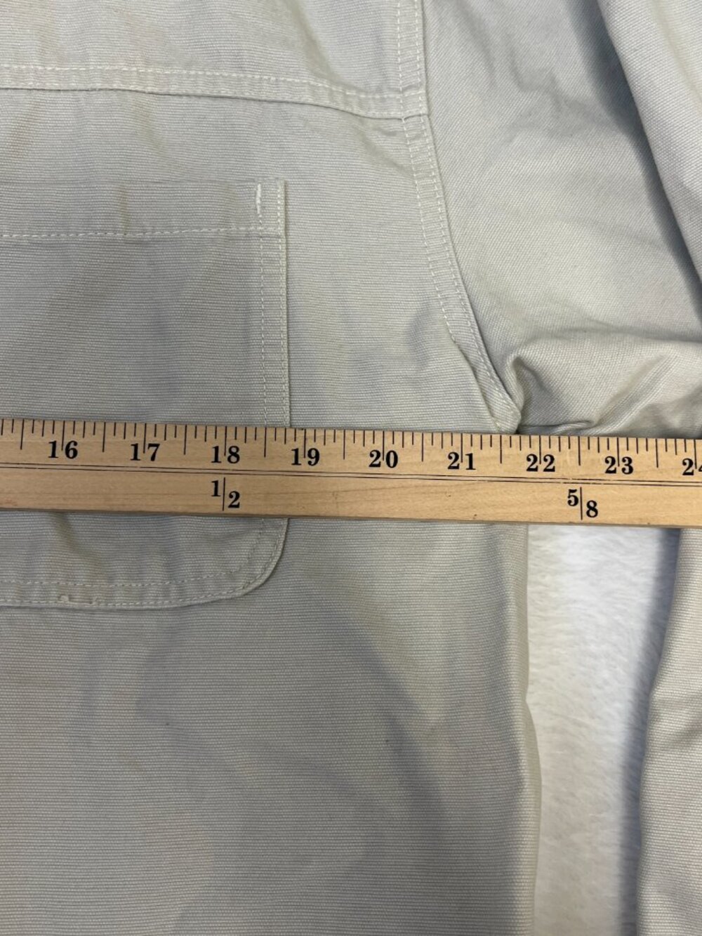 Vtg Basic Editions Canvas Barn Chore Jacket Brown Corduroy Collar sz M Cottage - Picture 8 of 9